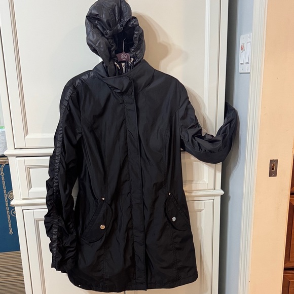 Laundry by Shelli Segal Black Women's Hooded Jacket Size Medium - Picture 1 of 11